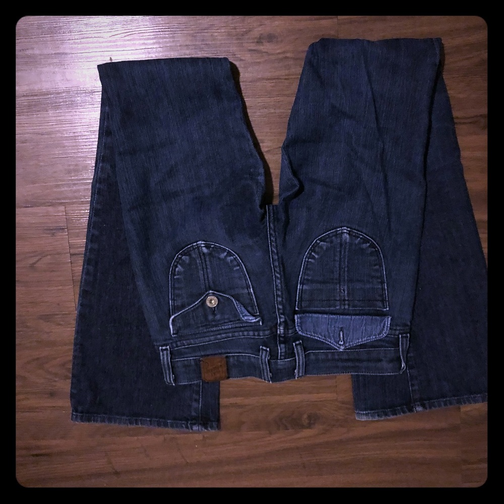 Dark blue flared lucky brand jeans